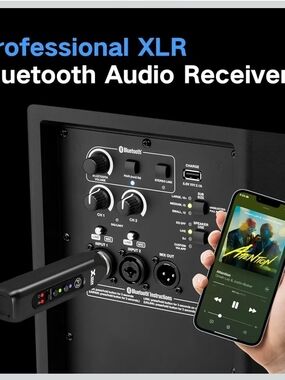Xvive P3 XLR Bluetooth Receiver Wireless Audio Adapter PA Mixer DJ